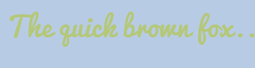 Image with Font Color B4C878 and Background Color B8CBE5